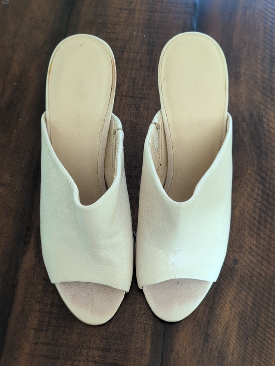 Nine West Shoes - Nine West Cream Open-Toe Heels